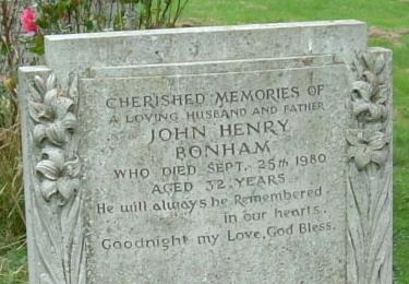 John Bonham Headstone