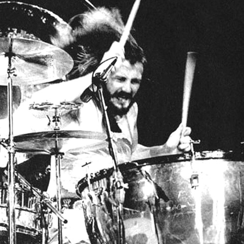John Bonham on drum kit